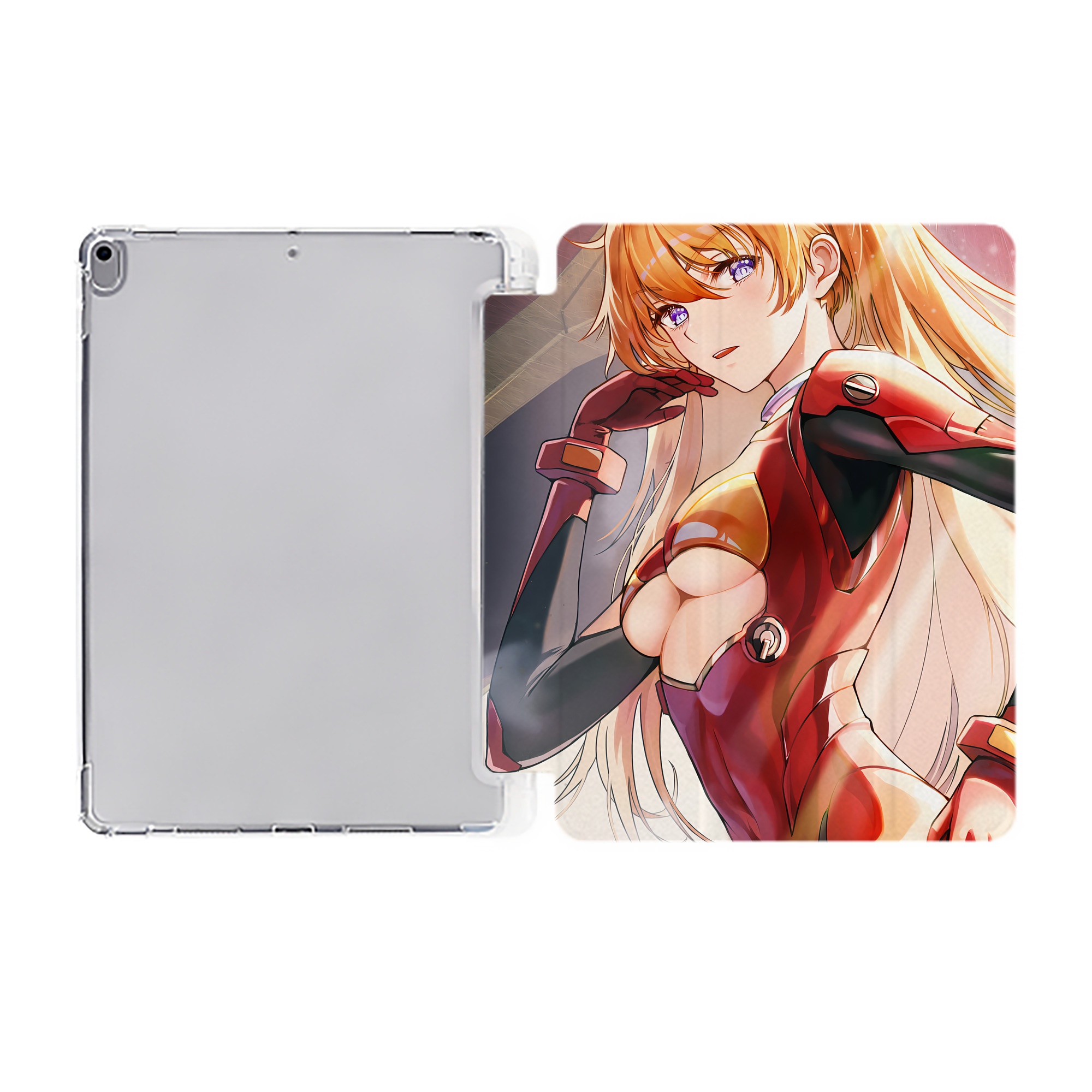 （画像用） EVA 新世紀エヴァンゲリオン IPad ケース ペン収納付き 三つ折りスタンド PUレザー×シリコン 対応機種9.5/10.5/10.9インチ